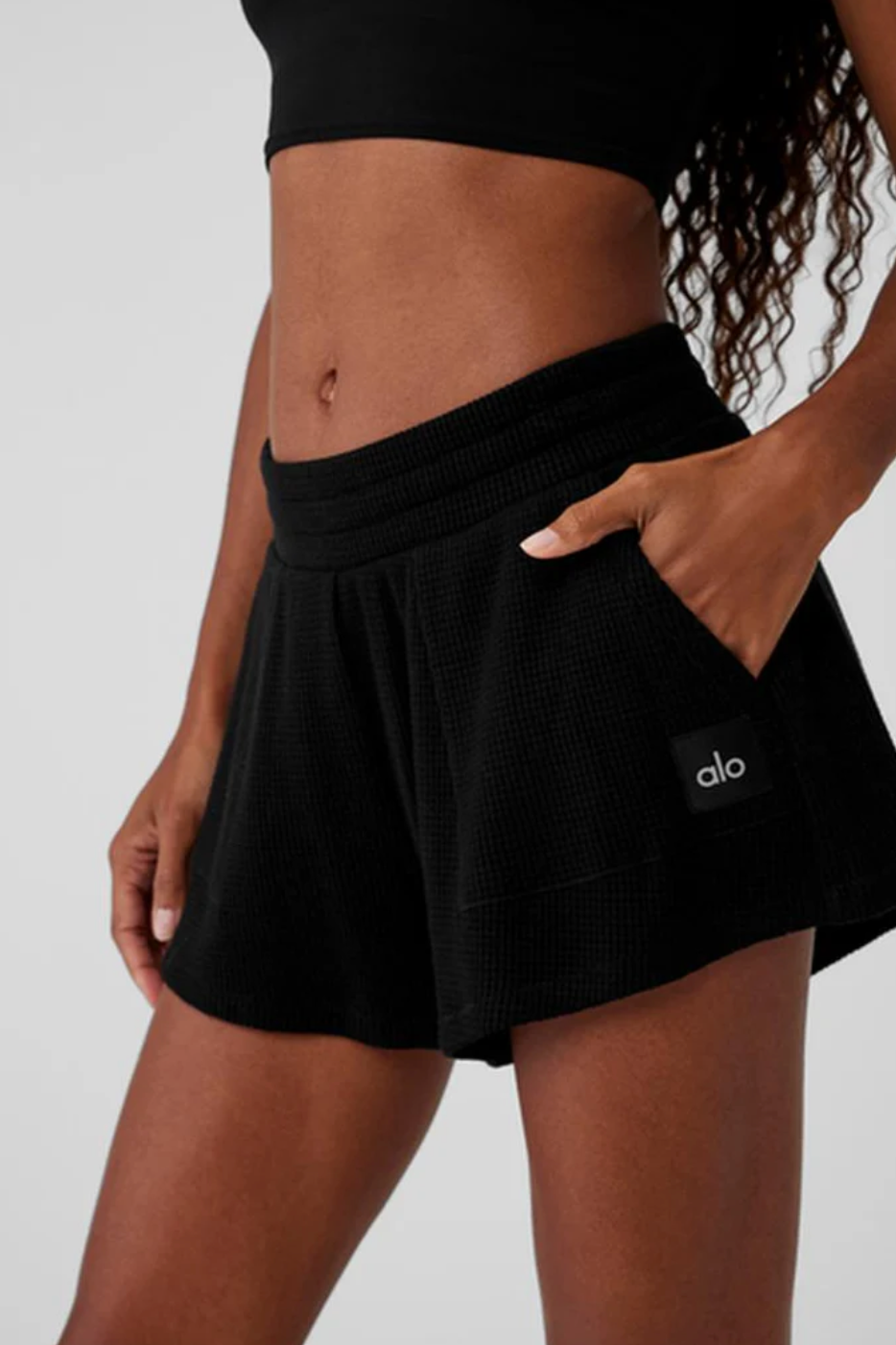 WAFFLE HIGH-WAIST WEEKEND ESCAPE SHORT