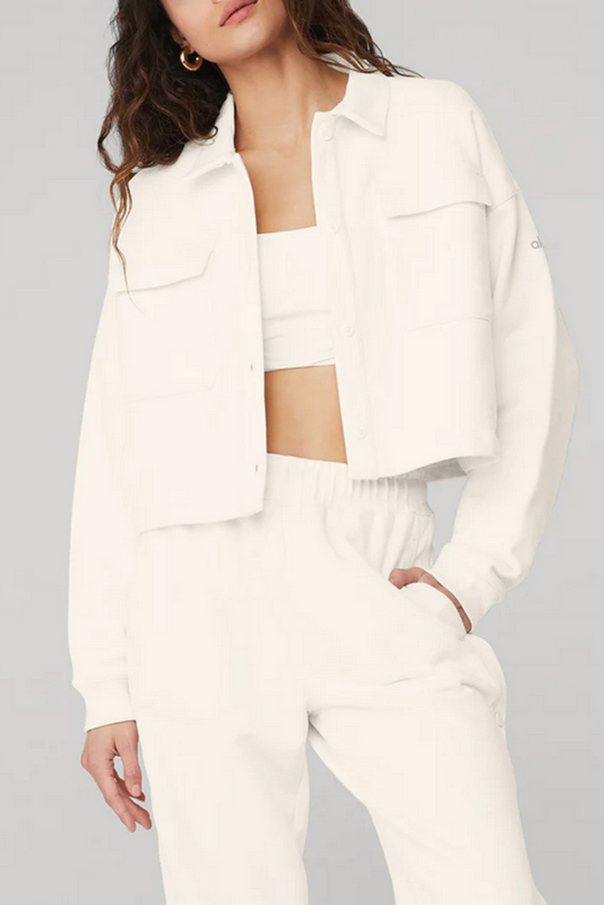 Renown HW Cropped Button-Up Pullover - aainie