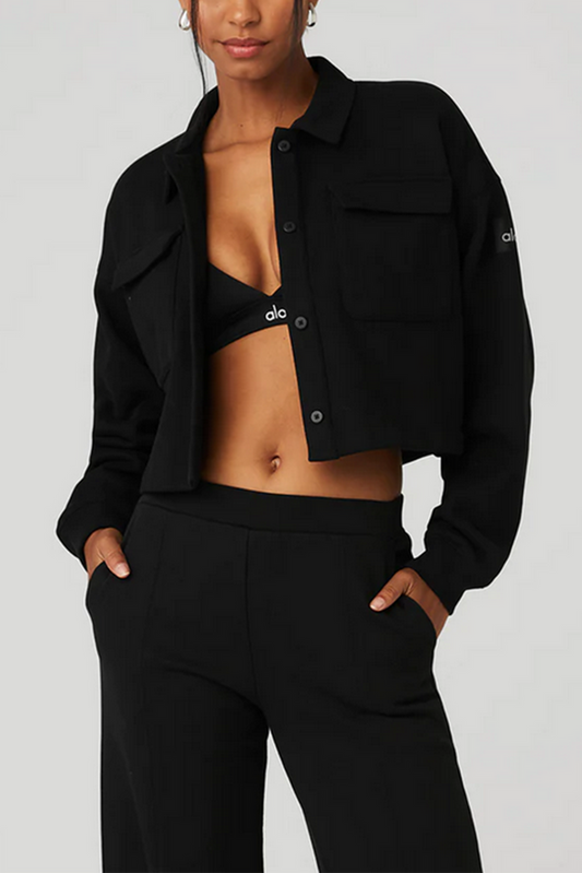 Renown HW Cropped Button-Up Pullover - aainie